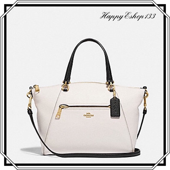 Coach Prairie Refined Pebbled Leather Satchel Bag, French Cream - Picture 13 of 13